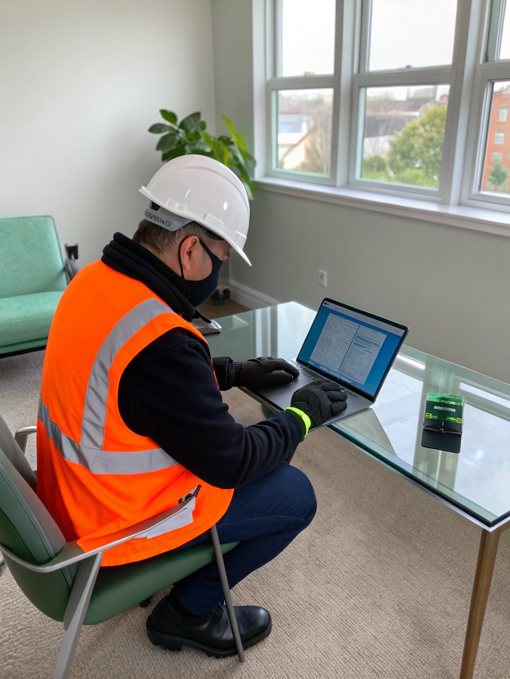 Professional home inspector checking a property before listing